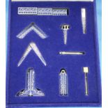 Boxed miniature presentation set of Masonic working tools. P&P Group 1 (£14+VAT for the first lot