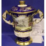 Aynsley commemorate lidded and two handled pot to celebrate the Queen Mothers 90th birthday, no