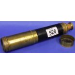 Three draw brass telescope. P&P Group 1 (£14+VAT for the first lot and £1+VAT for subsequent lots)