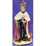 Large Capodimonte figurine of Prince Charles, limited edition, H: 37 cm. P&P Group 3 (£25+VAT for