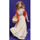 Wedgwood Danbury Mint Red Riding Hood figurine, H: 21 cm. P&P Group 2 (£18+VAT for the first lot and