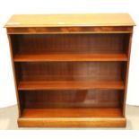 Reprodux Bevan Funnell, an open mahogany bookcase, 91 x 26 x 91 cm H. Not available for in-house P&