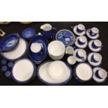 Large collection of Denby Imperial blue pattern dinnerware, generally no cracks, chips or visible r