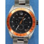 Accurist; gents wristwatch on stainless steel strap, working at lotting. P&P Group 1 (£14+VAT for