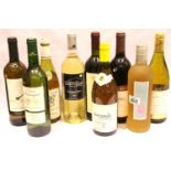 Nine mixed bottles of wine. Not available for in-house P&P, contact Paul O'Hea at Mailboxes on 01925