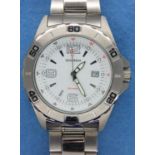 Sekonda; gents wristwatch on stainless steel bracelet, working at lotting. P&P Group 1 (£14+VAT