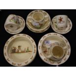 Royal Doulton Bunnykins; twelve pieces all bearing Barbara Vernon signature. Not available for in-