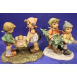 Two Hummel figurines, H: 16 cm. P&P Group 2 (£18+VAT for the first lot and £3+VAT for subsequent