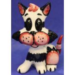 Lorna Bailey cat, Katrina, H: 14 cm. No cracks, chips or visible restoration. P&P Group 1 (£14+VAT