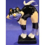 Lorna Bailey cat, Rafa, H: 13 cm. No cracks, chips or visible restoration. P&P Group 1 (£14+VAT