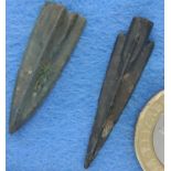 c300AD 2x Roman Long range Arrow heads - Piercer type. P&P Group 1 (£14+VAT for the first lot and £