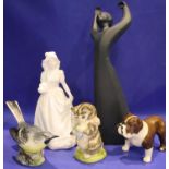 Three Beswick figurines and two Royal Doulton, no cracks, chips or visible restoration. P&P Group