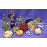 Fifteen mixed paperweights including Mtarfa. Not available for in-house P&P, contact Paul O'Hea at