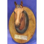 Beswick Red Rum wall plaque, D: 15 cm. No cracks, chips or visible restoration. P&P Group 2 (£18+VAT