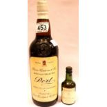 Bottle of NV Pedro Cardona Port and a Harveys miniature. P&P Group 2 (£18+VAT for the first lot