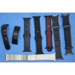 Seven watch straps to fit an Apple wristwatch, 42 mm. P&P Group 1 (£14+VAT for the first lot and £