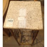 Granite topped metal plant stand. Not available for in-house P&P, contact Paul O'Hea at Mailboxes on