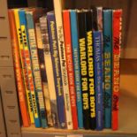 Vintage annuals including Hotspur, Beano, Warlord and others. Not available for in-house P&P,