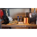 A varied selection of ceramics glassware and three unopened storage boxes. Not available for in-