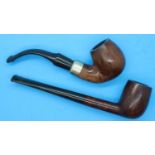 Two Briar pipes including a Finlays example. P&P Group 1 (£14+VAT for the first lot and £1+VAT for