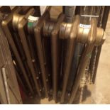 Seven Fin cast iron radiators. Not available for in-house P&P, contact Paul O'Hea at Mailboxes on