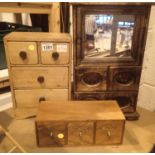 Three small chests of drawers. Not available for in-house P&P, contact Paul O'Hea at Mailboxes on