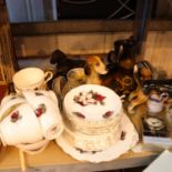 A quantity of ceramics and other items to include Coopercraft and Beswick dogs, terracotta pot