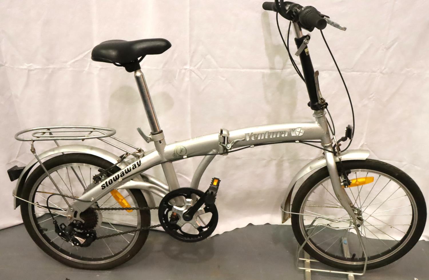 Ventura X Stowaway folding shopper bike five gears, 12 inch frame. Not available for in-house P&P,