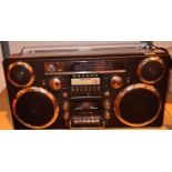 GPO Brooklyn large 1980s-Style Boombox - CD, cassette, DAB+ & FM Radio, USB, Bluetoothreceiver; 30 x