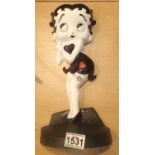 Cast iron Betty Boop doorstopper, H: 34 cm. P&P Group 3 (£25+VAT for the first lot and £5+VAT for