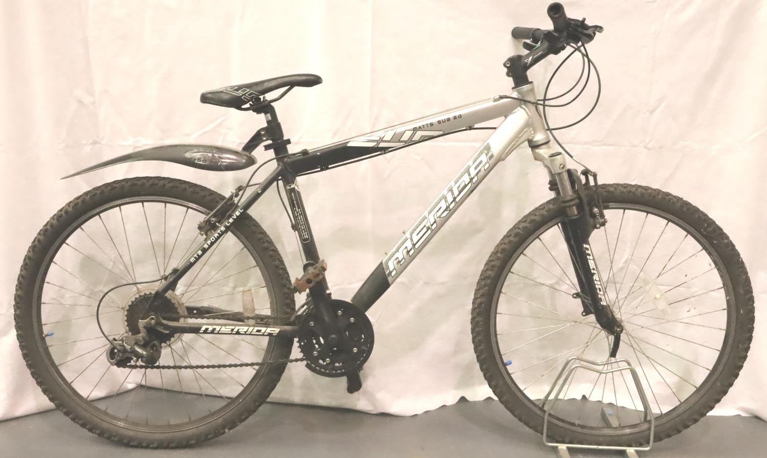 Merida MTB sport level trial bike, 19 inch frame, 21 gears. Not available for in-house P&P,