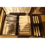 De Montfort EPNS cutlery set and Wards EPNS butter knives. Not available for in-house P&P, contact