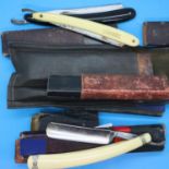 Collection of vintage cut throat razors. P&P Group 1 (£14+VAT for the first lot and £1+VAT for