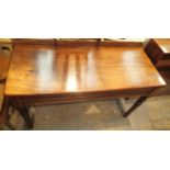 Mahogany topped oak based table. Not available for in-house P&P, contact Paul O'Hea at Mailboxes