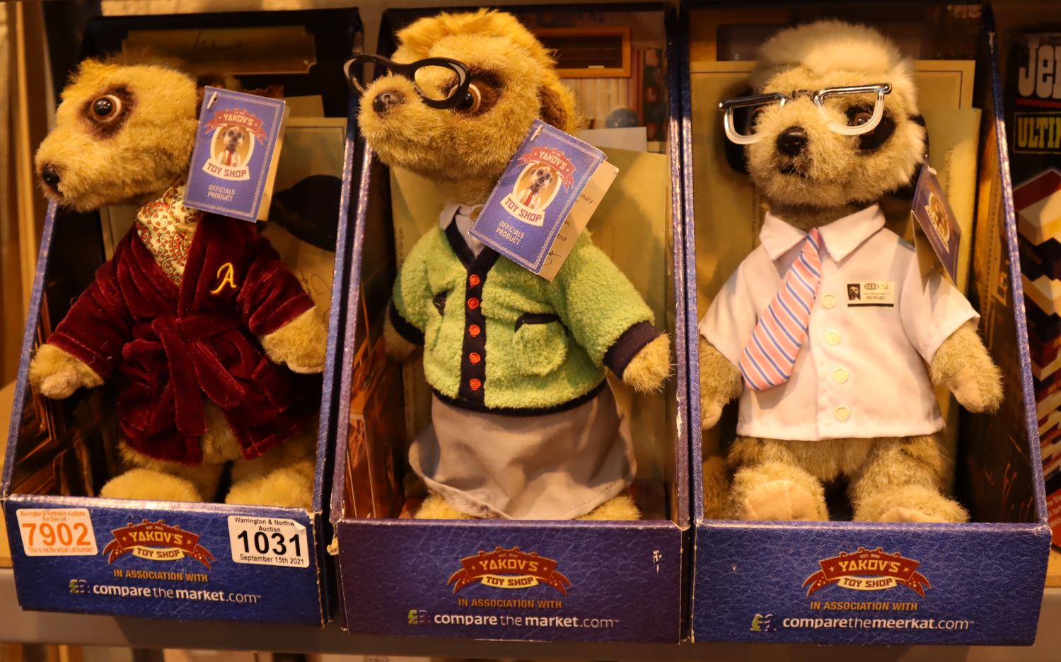 Compare The Meerkat boxed soft toys and a Jenga Ultimate set. Not available for in-house P&P,