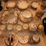 A selection of decorative ceramics to include a part tea set and a large Masons vase. Not