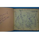 1950/51 Rugby League autograph album, mostly single signed pages to include Warrington, Salford,
