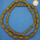 Butterscotch amber necklace, L: 44 cm. P&P Group 1 (£14+VAT for the first lot and £1+VAT for