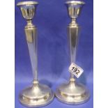 Pair of hallmarked silver candlesticks, Birmingham assay, H: 25 cm. P&P Group 3 (£25+VAT for the