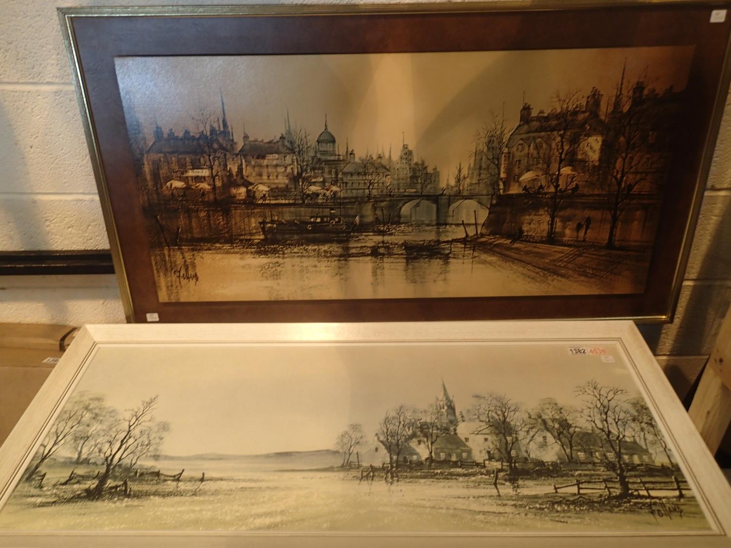 Pair of vintage prints from 1975 by Ron Folland APSG, largest 123 x 67 cm. Not available for in-