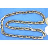 Heavy gold plated neck chain, stamped 925, L: 52 cm, 107g. Clasp fully functional. P&P Group 1 (£