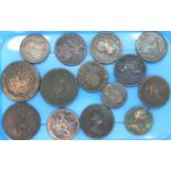 Copper coinage of George III including an Irish example, mixed denominations. P&P Group 1 (£14+VAT