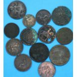 Copper coins and tokens of the 18th and 19th centuries. P&P Group 1 (£14+VAT for the first lot