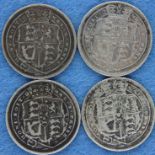 Four silver sixpences of George III. P&P Group 1 (£14+VAT for the first lot and £1+VAT for