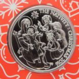 2016 Christmas Nativity uncirculated 999 fine silver £20. P&P Group 1 (£14+VAT for the first lot and