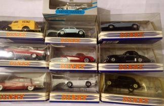 Ten vintage boxed Dinky cars. P&P Group 2 (£18+VAT for the first lot and £3+VAT for subsequent lots)