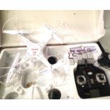 Syma X5C Explorers four channel quad copter, complete with batteries, charger, controller etc,