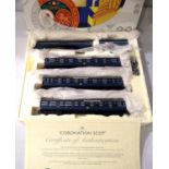 Hornby R2788 Coronation train pack, Princess Alexandra and three coaches, LMS Streamlined Blue/