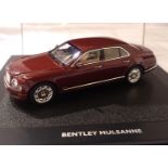 Minichamps 1/43 scale Bentley Mulsanne in very near mint condition, boxed, burgundy/red. P&P Group 1