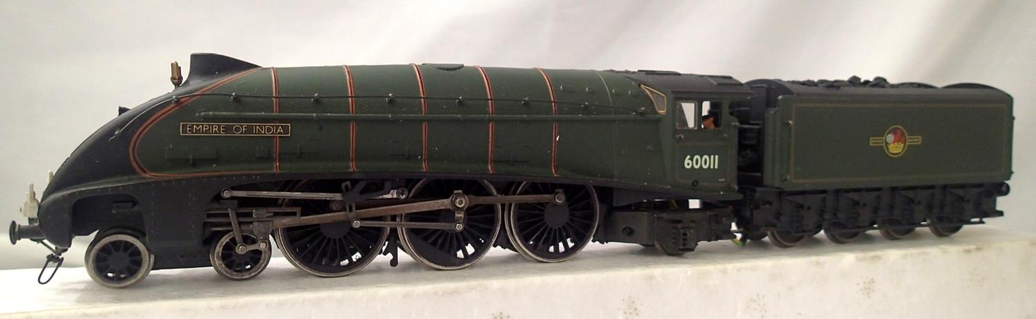 Bachmann rename/number, 60011, Empire Of India, BR Green, Late Crest, modified wiring, detail